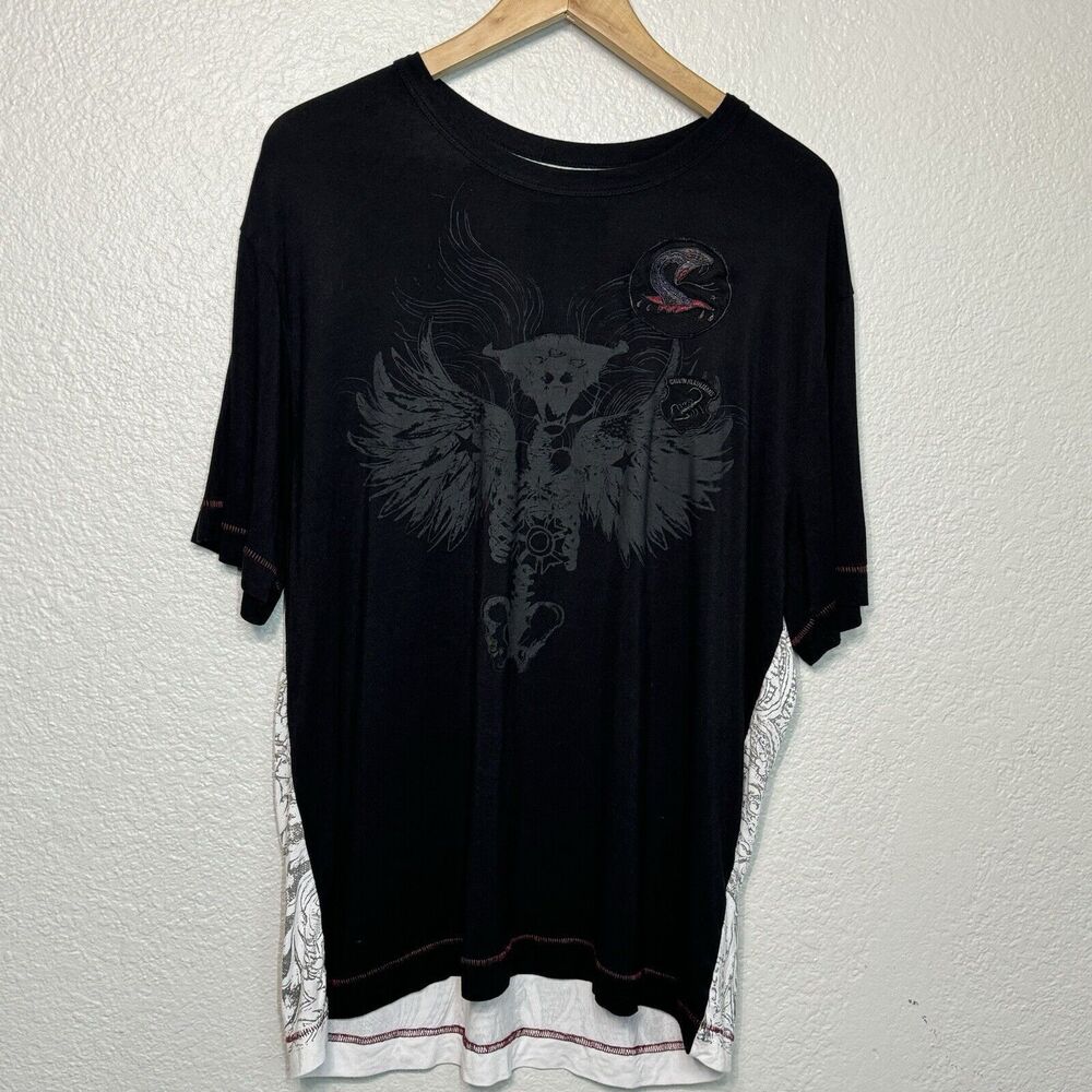 Calvin Klein T Shirt Men XL Vintage Patches Lightweight Cyber Mall Goth MMA Y2K
